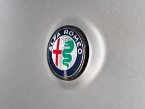 Alfa Romeo Stelvio Rear Emblem Frame Trim - Carbon Fiber